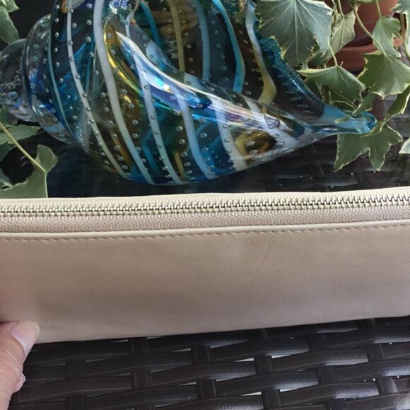 Coach Leather Zip Wallet Clutch Python Penelope Turnlock on Front Pocket - Picture 3 of 7